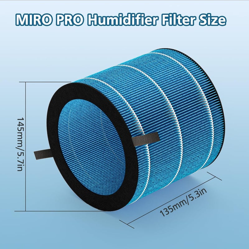 WILERDA MIRO PRO Washable Humidifier Wicking Filter, Compatible with Afloia MIRO PRO and KILO PRO 2-in-1 Air Purifier & Humidifier, Durable Wet Curtain, 2Pack - Image 3
